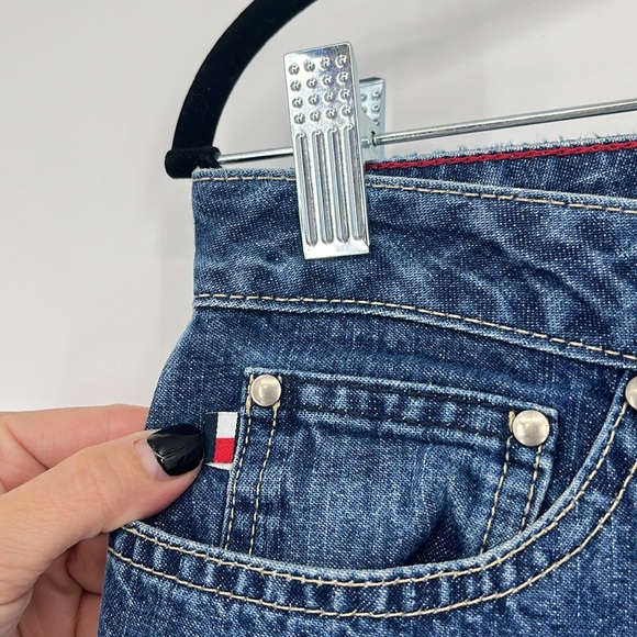 Tommy Hilfiger Vintage 90s Y2K Jeans Relaxed Straight Leg Dark Wash High Rise 8 - Picture 1 of 7